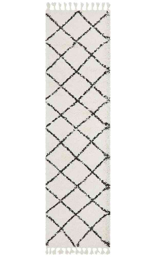 Saffron 22 White Runner by Rug Culture - 200X80CM - RUNNER